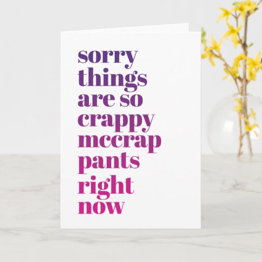 Sorry dat alles zo kut is  kaart (Gele Bloem)