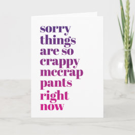 Sorry dat alles zo kut is kaart