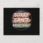 Sorry dat Basketball niet kan. | Ontwerp van de Ba Briefkaart (Voorkant)