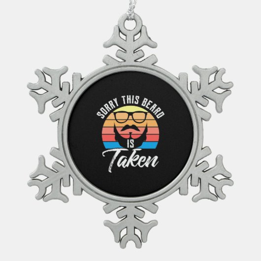 Sorry dat de baard Takens is Tin Sneeuwvlok Ornament (Voorkant)
