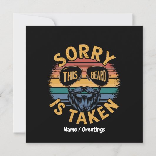 Sorry dat deze baard is genomen Grappig  ontwerp Kaart (Voorkant)