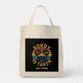 Sorry dat deze baard is genomen Grappig  ontwerp Tote Bag (Achterkant)