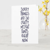 Sorry dat dingen zo klote zijn wenskaart kaart (Gele Bloem)