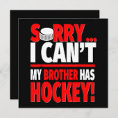 Sorry, dat gaat niet, mijn broer heeft hockey kaart (Voorkant / Achterkant)