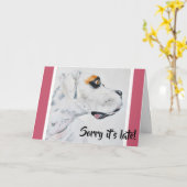 Sorry dat het laat is! Verlate verjaardag Fine Art Kaart (Gele Bloem)