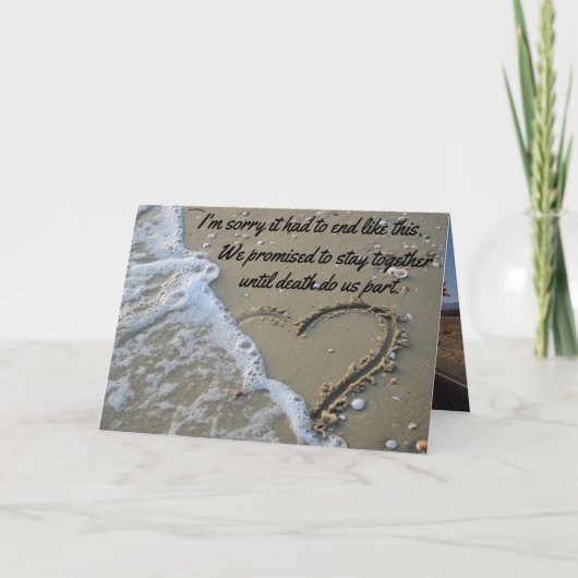 Sorry dat het moest eindigen als deze grappige bel kaart (Voorkant)