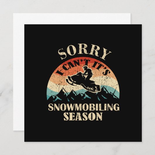 Sorry dat het Snowmobiel Snowmobile is. Kaart (Voorkant / Achterkant)