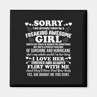 Sorry dat ik al Geweldige meisje Happy Valent heb  Magneet