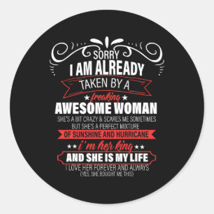 Sorry dat ik al Valentijnsdag ben Ronde Sticker