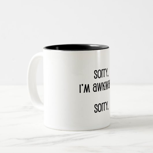 Sorry dat ik Awkward ben Tweekleurige Koffiemok (Voorkant links)