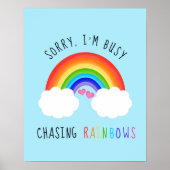Sorry dat ik bezig ben met Rainbows achtervolgen Poster (Voorkant)