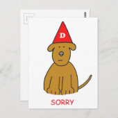 Sorry dat ik Cartoon Puppy heb Briefkaart (Voorkant / Achterkant)