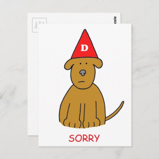 Sorry dat ik Cartoon Puppy heb Briefkaart (Voorkant / Achterkant)