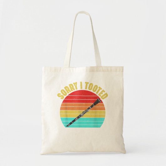 Sorry dat ik Clarinet Player Clarinetist Funny M Tote Bag (Voorkant)