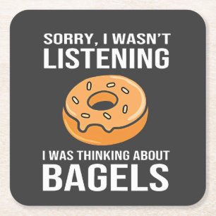Sorry dat ik dacht aan Bagels Joodse Chanoeka Kartonnen Onderzetters