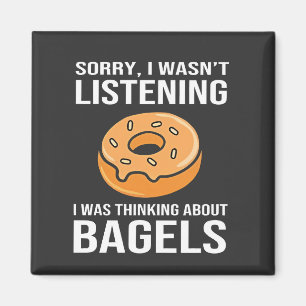 Sorry dat ik dacht aan Bagels Joodse Chanoeka Magneet