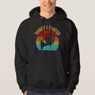 Sorry dat ik de Franse Horn Player Funny Retro Vin Hoodie