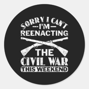 Sorry dat ik de herhaling van de Burgeroorlog afzw Ronde Sticker