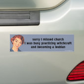 Sorry dat ik de kerk gemist heb bumpersticker (Op auto)