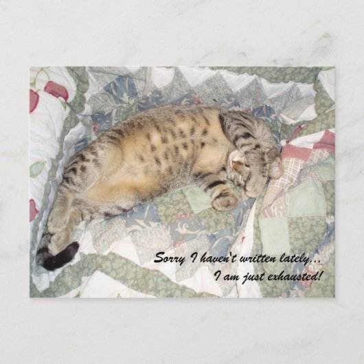 Sorry dat ik de laatste tijd niet geschreven heb.. briefkaart (Voorkant)