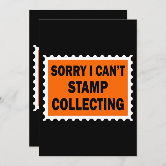 Sorry dat ik de Stempel van de Verkanting verzamel Kaart (Voorkant / Achterkant)