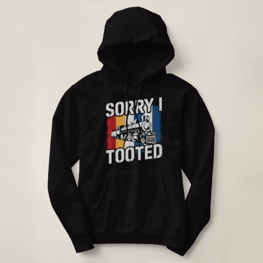 Sorry dat ik de trein Humor Gezegde Funny Collecto Hoodie (Design voorkant)