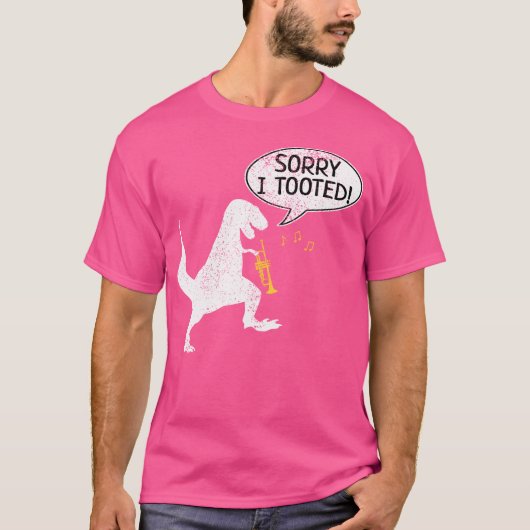 Sorry dat ik de trompet Shirt dinosaurus Trex Marc (Voorkant)