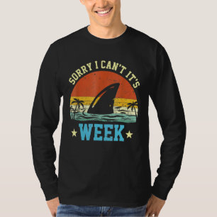 Sorry dat ik de week oceaan scuba duiken haai cant t-shirt