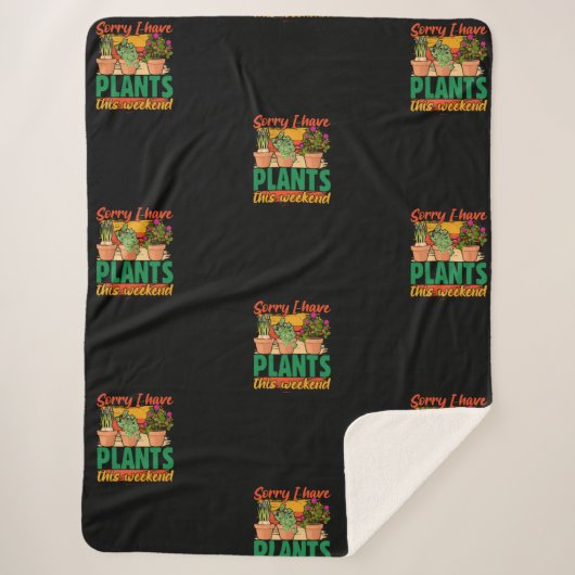 Sorry dat ik dit weekend Planten heb, sherpa blank Deken (Voorkant)