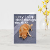 sorry dat ik door het ding sliep kaart (Gele Bloem)