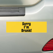 Sorry dat ik Drink ben! Bumpersticker (Op auto)