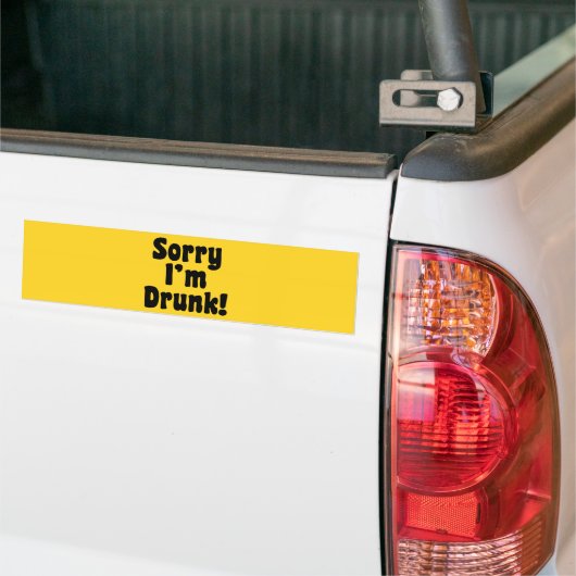 Sorry dat ik Drink ben! Bumpersticker (Op Truck)
