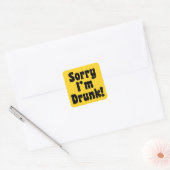 Sorry dat ik Drink ben! Vierkante Sticker (Envelop)