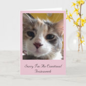 Sorry dat ik een emotioneel wenskaart ben kaart (Gele Bloem)