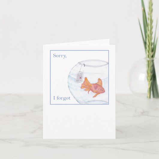 Sorry dat ik een laat felicitaties kaartje stuur kaart (Voorkant)