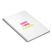 Sorry dat ik een muzikaal theater heb notitieboek (Rechterzijde)