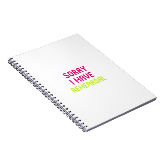 Sorry dat ik een muzikaal theater heb notitieboek (Rechterzijde)