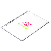 Sorry dat ik een muzikaal theater heb notitieboek (Linkerzijde)