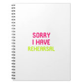 Sorry dat ik een muzikaal theater heb notitieboek (Voorkant)