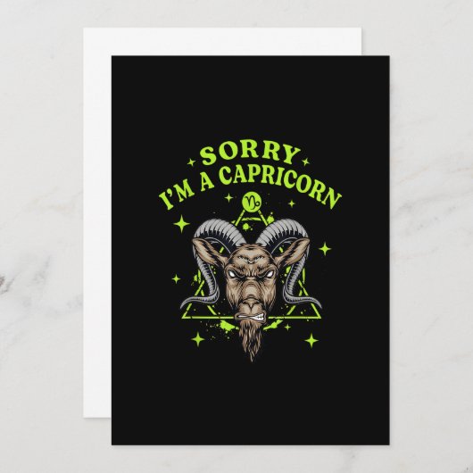 Sorry dat ik een Steenbok ben Funny Sterrenbeeld A Kaart (Voorkant / Achterkant)
