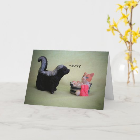 Sorry dat ik een stinker Cat Meme kan zijn Kaart (Gele Bloem)