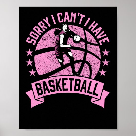 Sorry dat ik geen basketbalspeler voor meisjes kan poster (Voorkant)