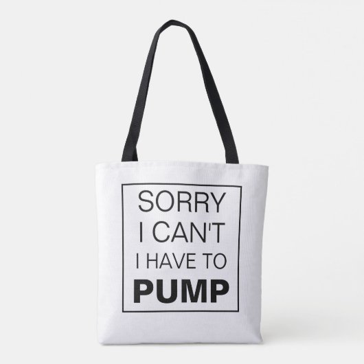Sorry dat ik geen borstvoeding hoef te pompen tote bag (Achterkant)