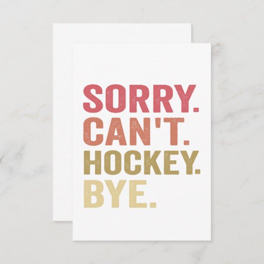 Sorry dat ik geen hekkensluiter ben. bedankkaart (Voorkant / Achterkant)