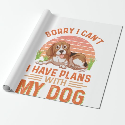 Sorry dat ik geen plannen heb met mijn hond cadeaupapier (Uitgerold)