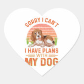 Sorry dat ik geen plannen heb met mijn hond hart sticker (Voorkant)