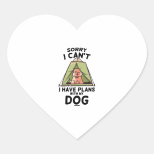Sorry dat ik geen plannen heb met mijn hond hart sticker