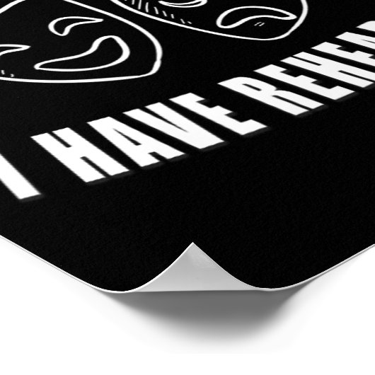 Sorry dat ik geen repetitieve theaterdramaskers he poster (Hoek)