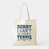Sorry dat ik geen tennis heb tote bag (Achterkant)
