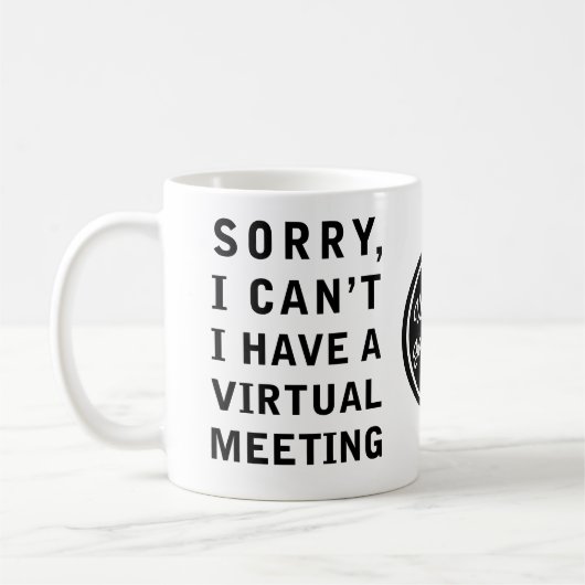Sorry dat ik geen Virtual Meeting-Logo heb Koffiemok (Links)